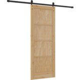 vidaXL Klizna vrata s hardverom 78x202 cm Masivna borovina | shoptok.hr
