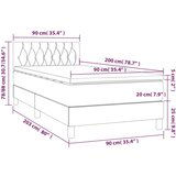  S oprugama i madracem crni 90x200 cm od tkanine | shoptok.hr