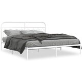 vidaXL Metalni okvir za krevet s uzglavljem bijeli 160x200 cm | shoptok.hr