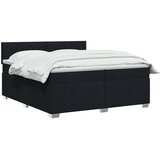  Boxspring krevet s madracem Crna 200 x 200 cm Tkanina | shoptok.hr