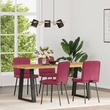 Furnova Jedilni stoli 4 kosi vinsko rdeč žamet, (21950505) | Shoptok.si