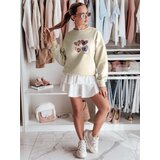DStreet Bluza damske oversiz z sercami MADELIN jasnozielona | Shoptok.si