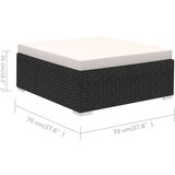 Poli 6-dijelna vrtna garnitura od poliratana s jastucima crna | shoptok.hr