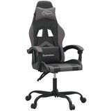 vidaXL Vrtljiv gaming stol črno in sivo umetno usnje, (21377820) | Shoptok.si