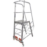 Krause Aluminijasta lestev s ploščadjo STABILO Vario kompakt, za ozke hodnike, širina 820 mm, 5 stopnic | Shoptok.si