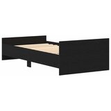  Okvir kreveta bez madraca Crni hrast 100x200 cm Inženirsko drvo | Shoptok.si