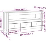 TV ormarić bijeli 114 x 35 x 52 cm od masivne borovine | shoptok.hr