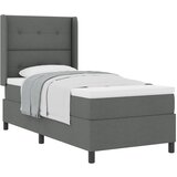 vidaXL Box Spring Krevet s Madracem Tamno Siva 100x200 cm Tkanina Cijene