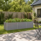  Povišeni vrtni krevet Siva 240 x 80 x 55 cm | shoptok.hr