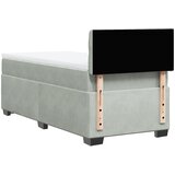 Box spring krevet s madracem svjetlosivi 100x200 cm baršunasti | shoptok.hr