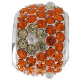Amore Baci narandžasti Cvet srebrni privezak sa swarovski kristalom za narukvicu Cene