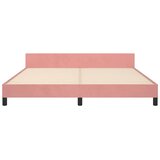  Okvir za krevet s uzglavljem ružičasti 180x200 cm baršunasti | shoptok.hr