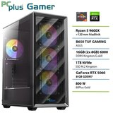 PCPLUS Gamer Ryzen 5 9600X 16GB 1TB SSD RTX 5060 8GB gaming namizni računalnik | Shoptok.si