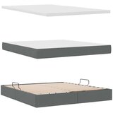vidaXL Krevet S LED lampica s pohranom Tamno siva 180 x 200 cm tkanina | shoptok.hr