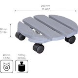 Wagner pomični podstavek za lončnice creo, nosilnost 100 kg, masiven les, Ø 290 mm, kolo s Ø 40 mm, de 2 kosa | Shoptok.si