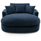 Bobochic Paris Temno moder fotelj iz šenilje Belem – | Shoptok.si