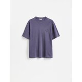 Reserved Relaxed majica kratkih rukava s printom na leđima - ljubičasto | shoptok.hr