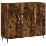 Maison Chic Komoda - Predalnik dimljeni hrast 90x34x80 cm konstruiran les, (21716865) | Shoptok.si