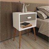 MID.YOU nočna Omarica Singol Xl, Bela, Antracit | Shoptok.si