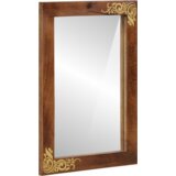 VidaXL set namje&amp;scaron;taja za kupaonicu od 3 komada od masivnog drveta manga, ormar za umivaonik 62x33x58 cm od masivnog drveta manga, ogledalo 50x70x3 cm od masivnog drveta manga, komoda 38x33x160 cm od masivnog drveta manga Slike