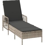  Ležaljka Svijetlo siva i tamno siva 200 x 55 x 92 cm poliratan | Eponuda.ba