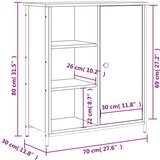 vidaXL Komoda dimljeni hrast 70x30x80 cm inženirski les | Shoptok.si