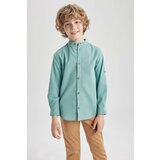 Defacto Boy Regular Fit Stand Collar Poplin Long Sleeve Shirt Cene