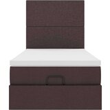 vidaXL Otomanski posteljni okvir z vzmetnico rjav 80x200 cm blago, (21610169) | Shoptok.si