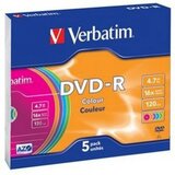 Verbatim DVD-R 4.7GB 16X COLOR 43557 disk Cene