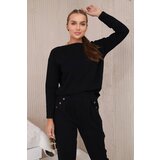Kesi Cotton set with decorative press studs in black color Cijene