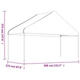  Sjenica s krovom bijela 6,69 x 5,88 x 3,75 m polietilen | shoptok.hr