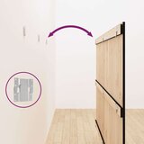  Zidno uzglavlje crni 204x3x110 cm od masivne borovine | shoptok.hr
