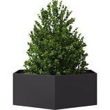 Vrtna sadilica crna šesterokutna 138 x 120 x 45 cm čelična | shoptok.hr