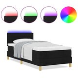 vidaXL krevet s podlogom s madracem & led crno 90x200 cm tkanina | shoptok.hr