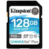 Kingston canvas Go! Plus 128GB SDXC memory card, 170/90MB/s read/write, U3, V30 ( SDG3/128GB ) | ePonuda.com