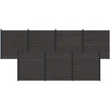 PANEL ograde 7 pcs WPC i aluminij Crna | shoptok.hr