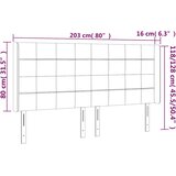  LED uzglavlje tamnozeleno 203 x 16 x 118/128 cm baršunasto | shoptok.hr