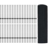 vidaXL zavarena žičana ograda s 44 U stuba Siva 0.8x100 m čelik | shoptok.hr