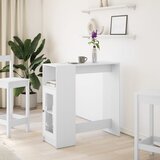  Barski stol s držačima bijeli 101x40x103,5 cm drveni | shoptok.hr