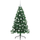 vidaXL Umjetna preddekorirana božićna jelka Zelena 120 cm PVC | Shoptok.si
