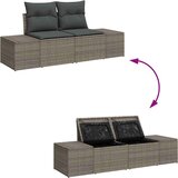  Sjedeća garnitura za vrt s jastukom 9 pcs Siva Poli ratan | shoptok.hr