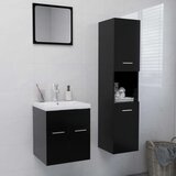 Furnova Komplet kopalniškega pohištva črne barve iverna plošča, (21946241) | Shoptok.si