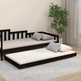 Maison Chic Posteljni okvir - Enojna postelja - Postelja za odrasle črn 75x190 cm trdna borovina-J13918, (21764154) | Shoptok.si