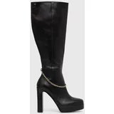 Wojas Usnjeni elegantni škornji ženski, črna barva, 7104351