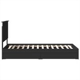  Krevet s od storage Crna 100 x 200 cm Konstruirano drvo | shoptok.hr