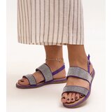 Gemre Purple sandals embellished with rhinestones Carvalia | Shoptok.si