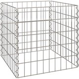 vidaXL Srebrna Metal 50 x 50 x 50 cm Čvrsta Metalna vrtna barijera | shoptok.hr