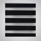 vidaXL Črtasti Zebra Rolo / Senčilo velikost 90 x 150 cm Črna barva Cene