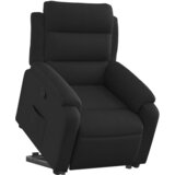  Naslonjač na podizanje od tkanine crni | shoptok.hr