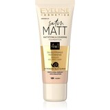 Eveline Cosmetics Satin Matt matirajoči tekoči puder s polžjim ekstraktom odtenek 101 Ivory 30 ml | Shoptok.si
